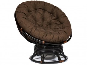 Кресло-качалка Papasan w 23/01 B с подушкой Antique brown, ткань Коричневый в Снежинске - snezhinsk.магазин96.com | фото