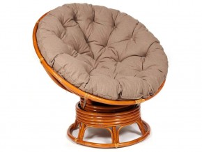 Кресло-качалка Papasan w 23/01 B с подушкой Cognac, экошерсть Коричневый в Снежинске - snezhinsk.магазин96.com | фото