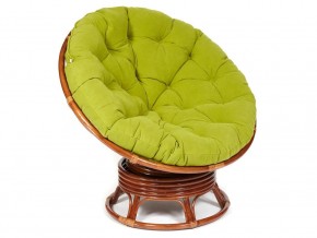 Кресло-качалка Papasan w 23/01 B с подушкой Pecan, флок Олива в Снежинске - snezhinsk.магазин96.com | фото