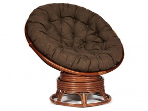 Кресло-качалка Papasan w 23/01 B с подушкой Pecan, ткань Коричневый в Снежинске - snezhinsk.магазин96.com | фото