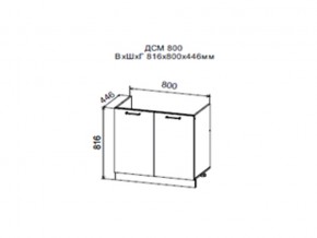Шкаф нижний ДСМ800 под мойку в Снежинске - snezhinsk.магазин96.com | фото